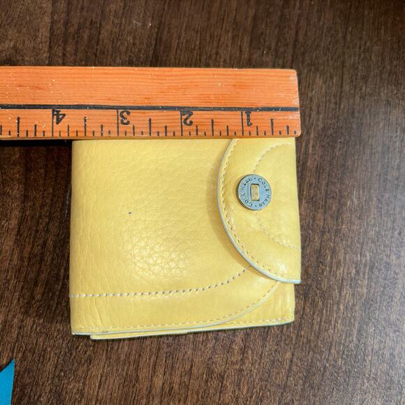 Cole Haan yellow leather Card wallet tri-fold - Picture 9 of 9
